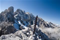 Vrh. Zadaj Piz Popena, M. Cristallo in Cima de Meso.