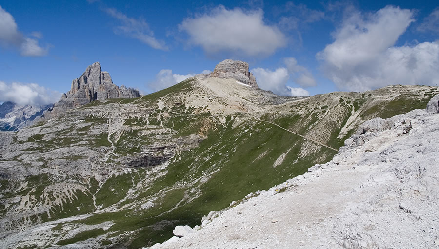 Tre Cime di Lavaredo (Drei Zinnen), Forcela Pian di Cengia (B�llelejoch)