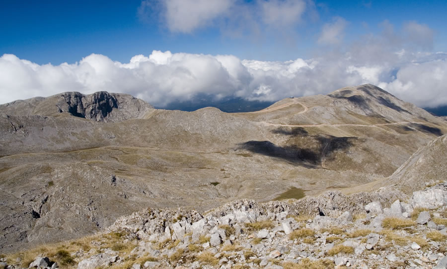 Z vrha proti smučišču