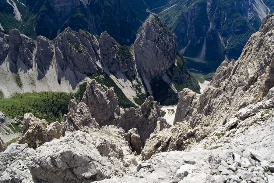 Divji pogled v dolino Monfalcon di Cimoliana