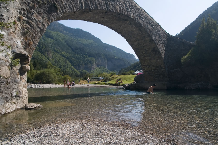Puente de Bujaruelo, pod njim pa osvežitev