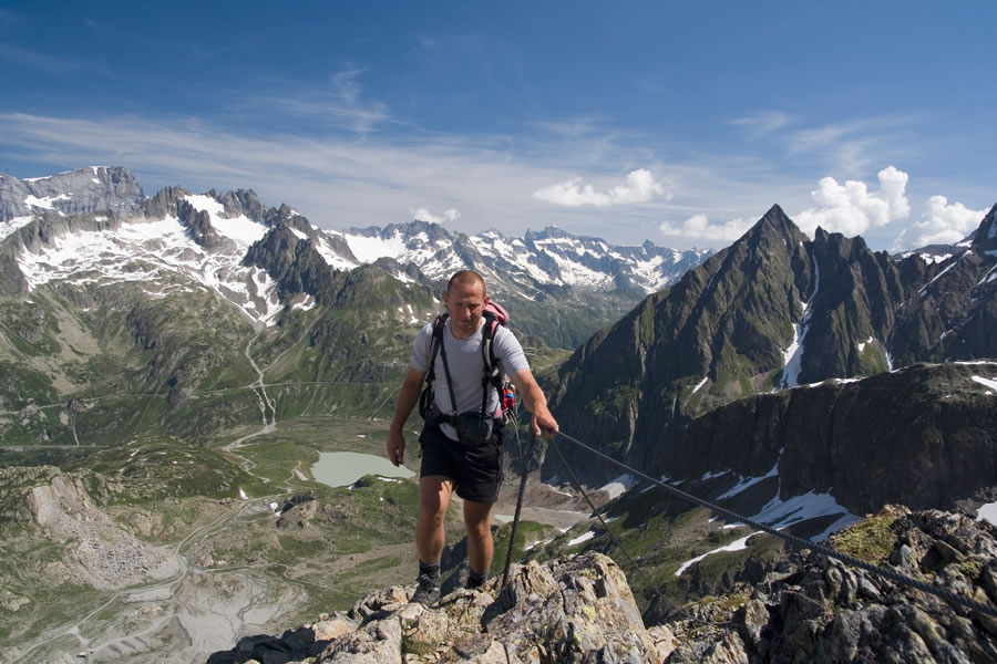 Na vrhu plezalne poti