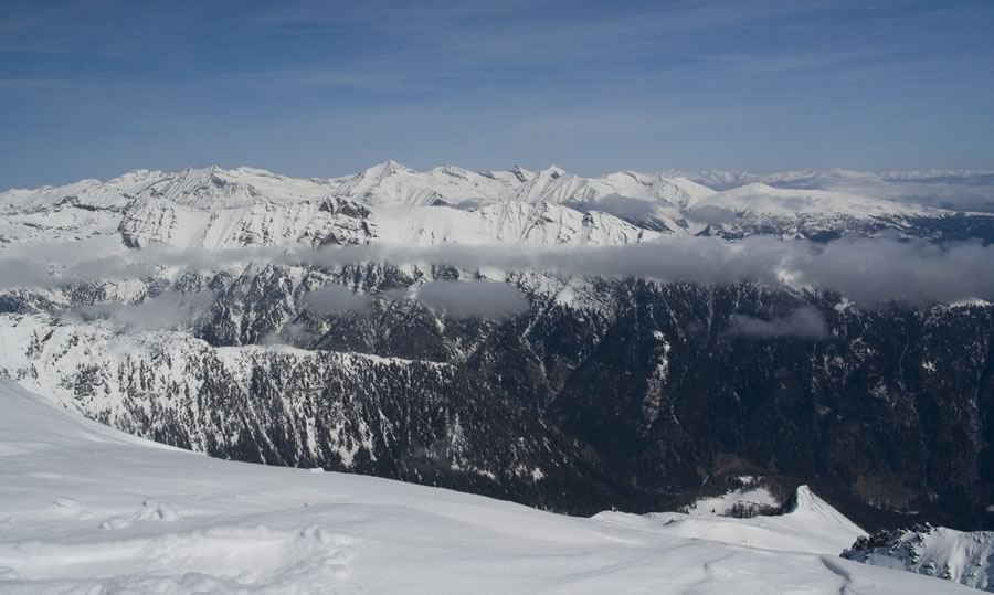 Tandlspitze, B�rennock, Roter Nock, zadaj Gro�er Sonnblick, Schober, Reitereck