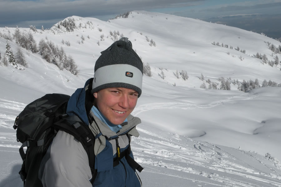 Ujeta med spustom proti koči Rosenkogel H�tte