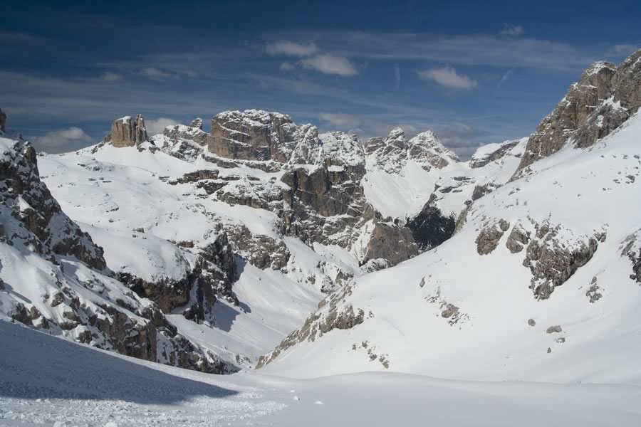Torre dei Scarperi (Schwabenalpenkopf), M. Mattina (Morgenkopf), C. Piatta Alta (Hochebenkofel)