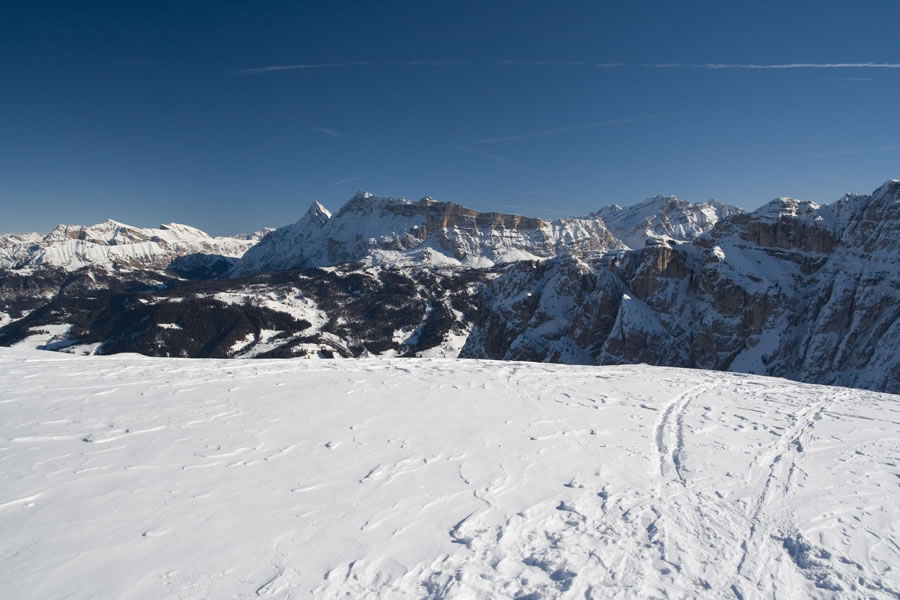 Muntejela di Senes, Croda del Beco (Seekofel), Sasso delle Nove (Neuner), Sasso delle Dieci (Zehner), Piz de Lavarela, Piz dles Conturines